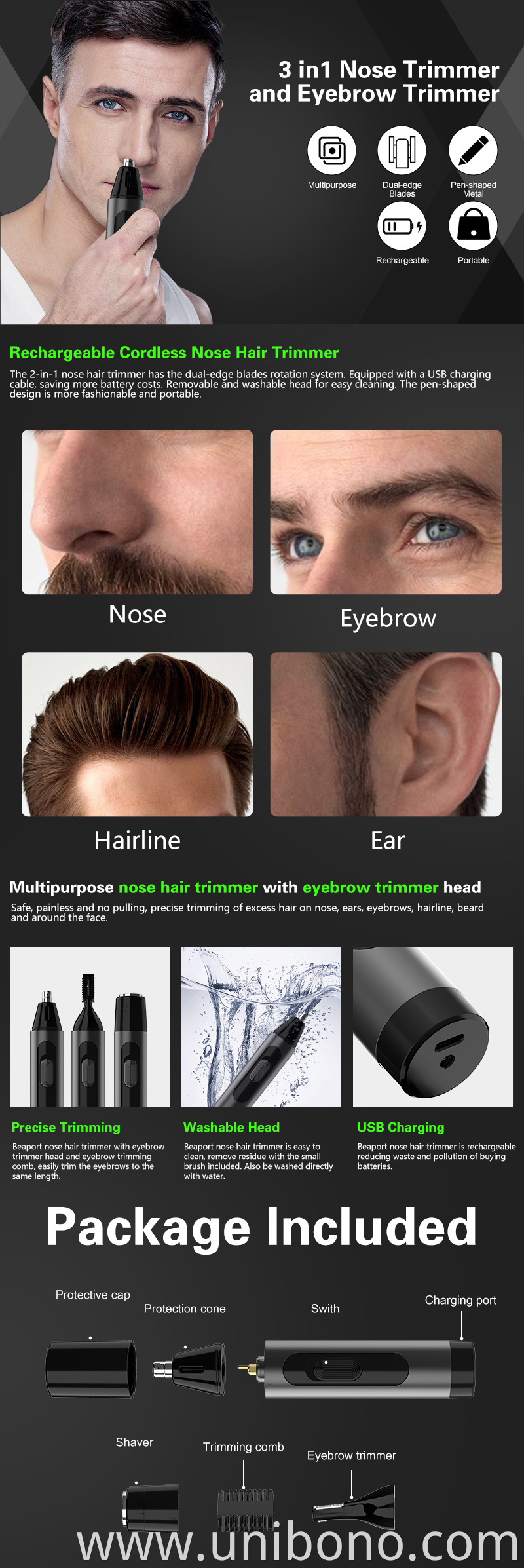 Eyebrow Ear And Nose Hair Trimmers